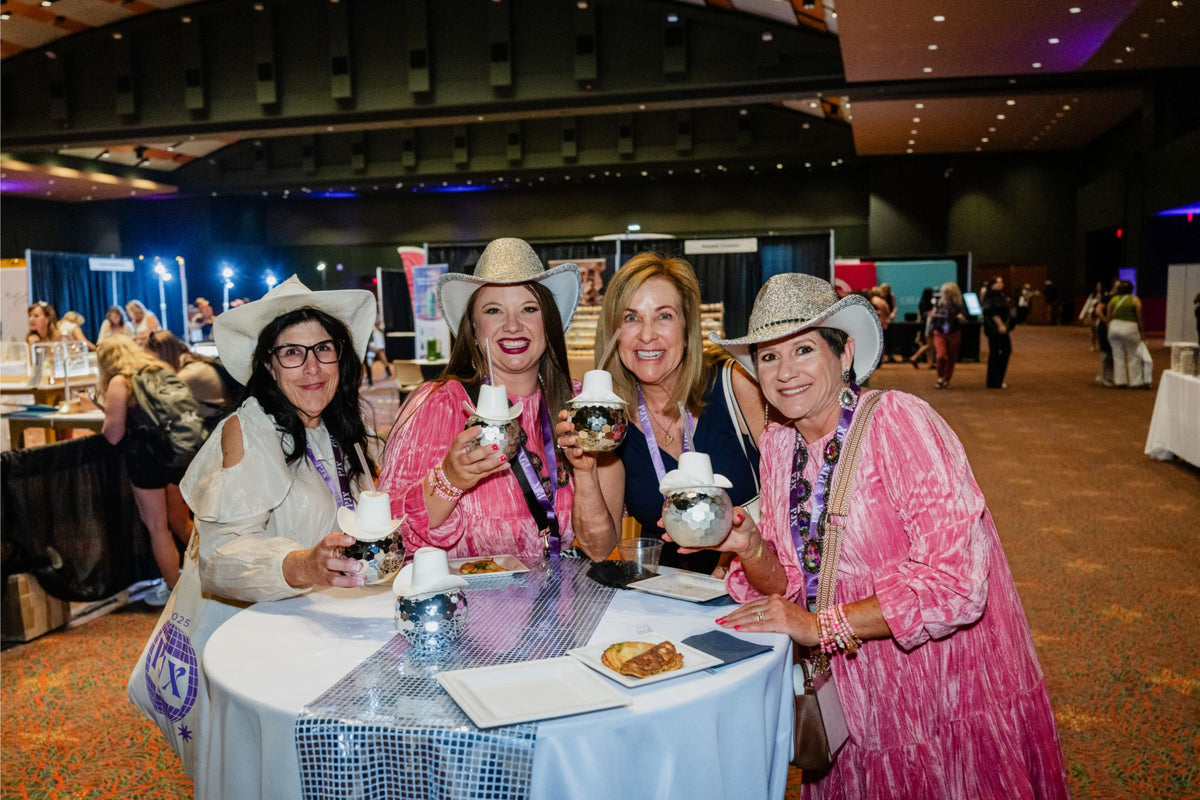 The permanent jewelry community at a past PJX event
