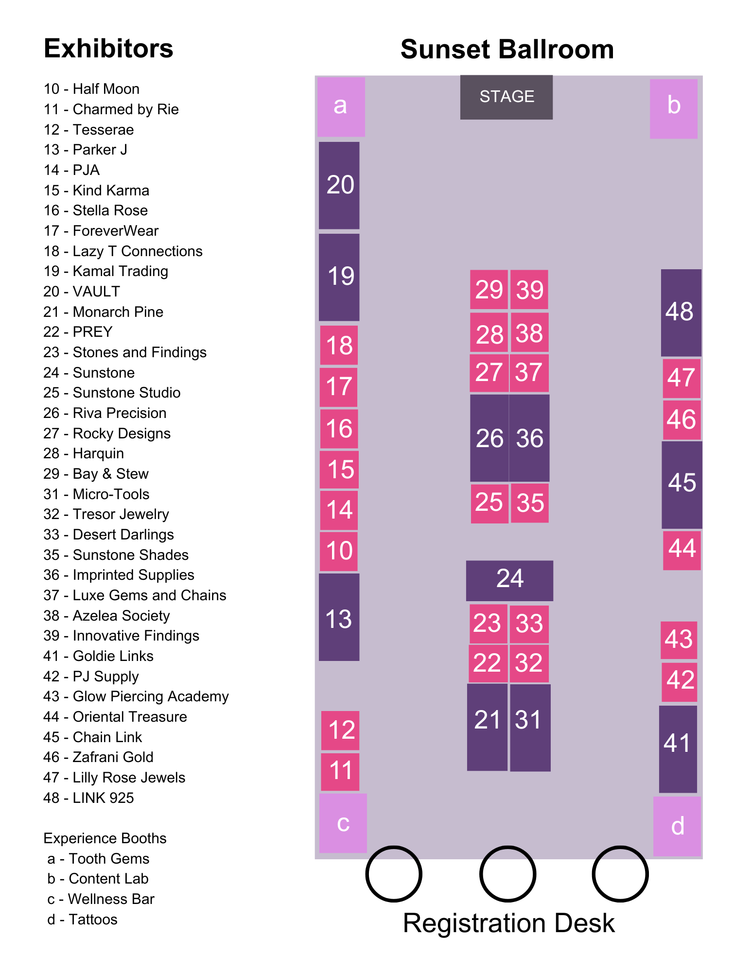 PJX marketplace floor map
