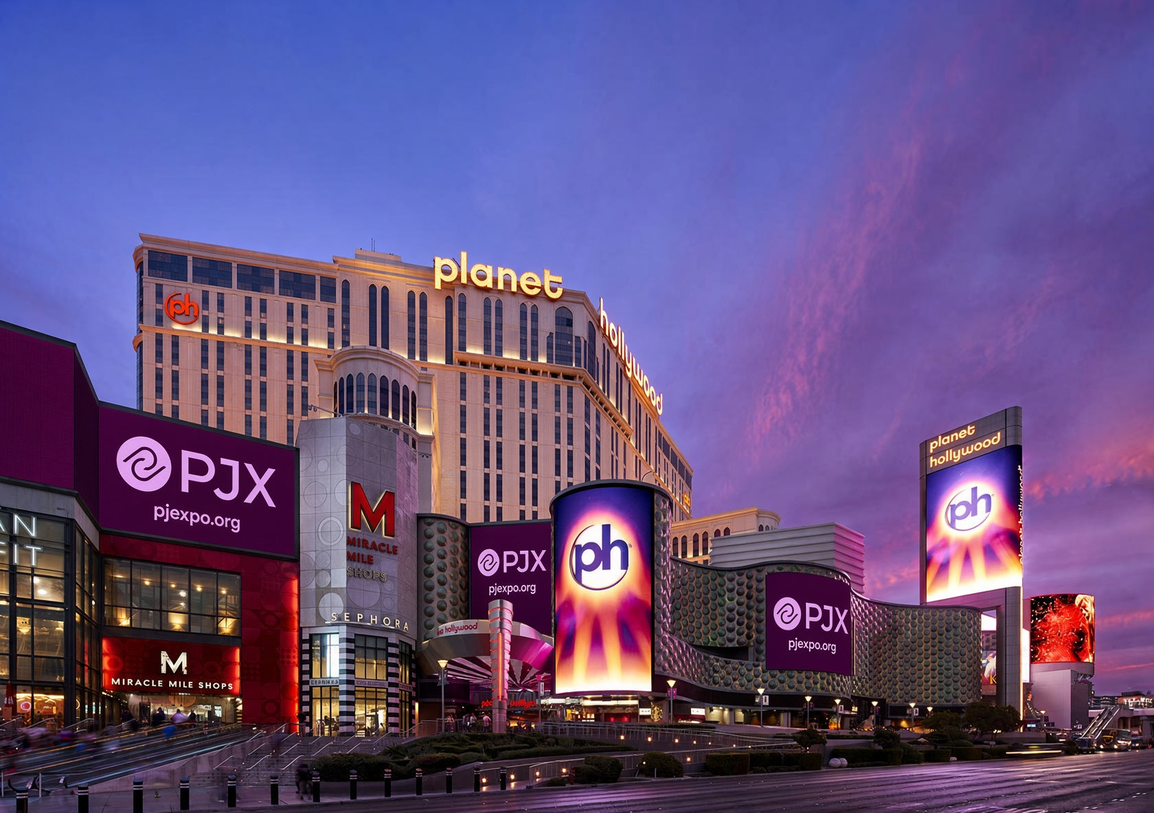 Planet Hollywood Resort & Casino on the Las Vegas Strip, the venue for PJX Marketplace June 9–10, 2027